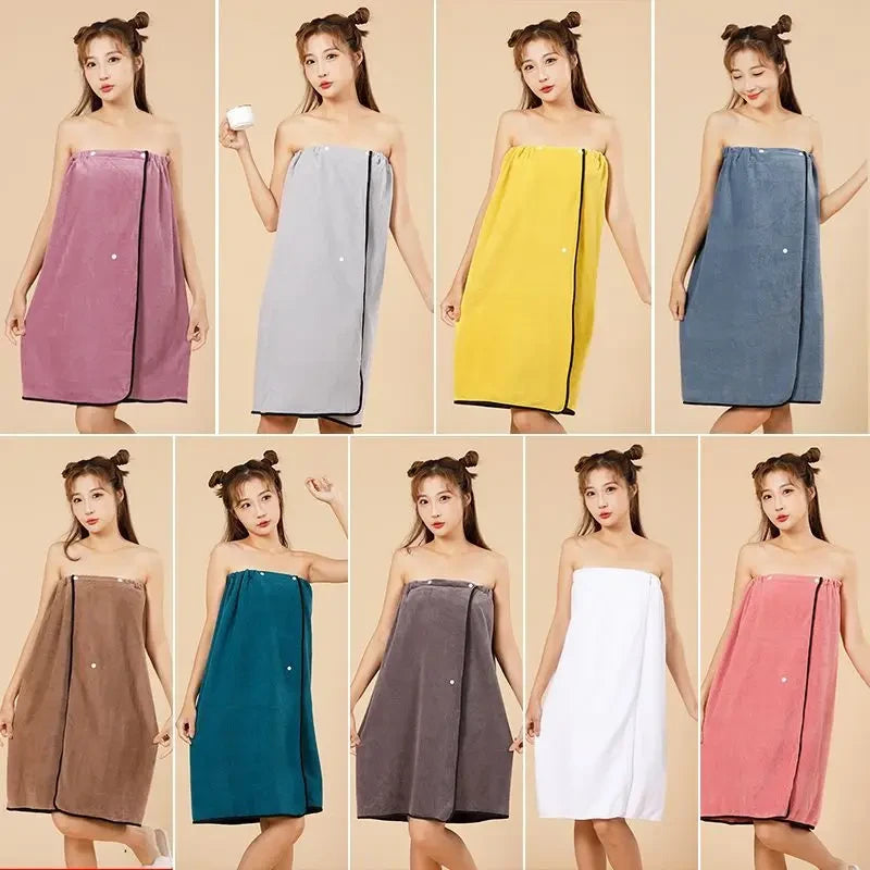 Wearable Cotton Bath Towel Wrap