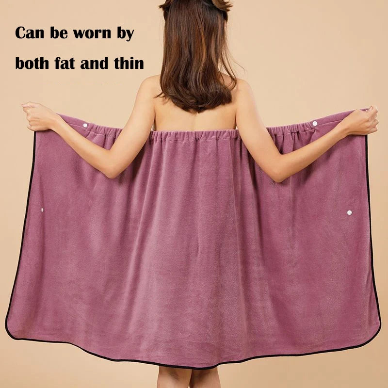 Wearable Cotton Bath Towel Wrap