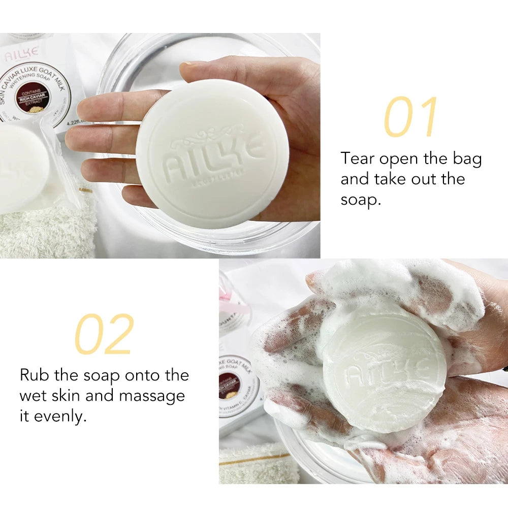 AILKE Goat Milk Caviar Whitening Soap