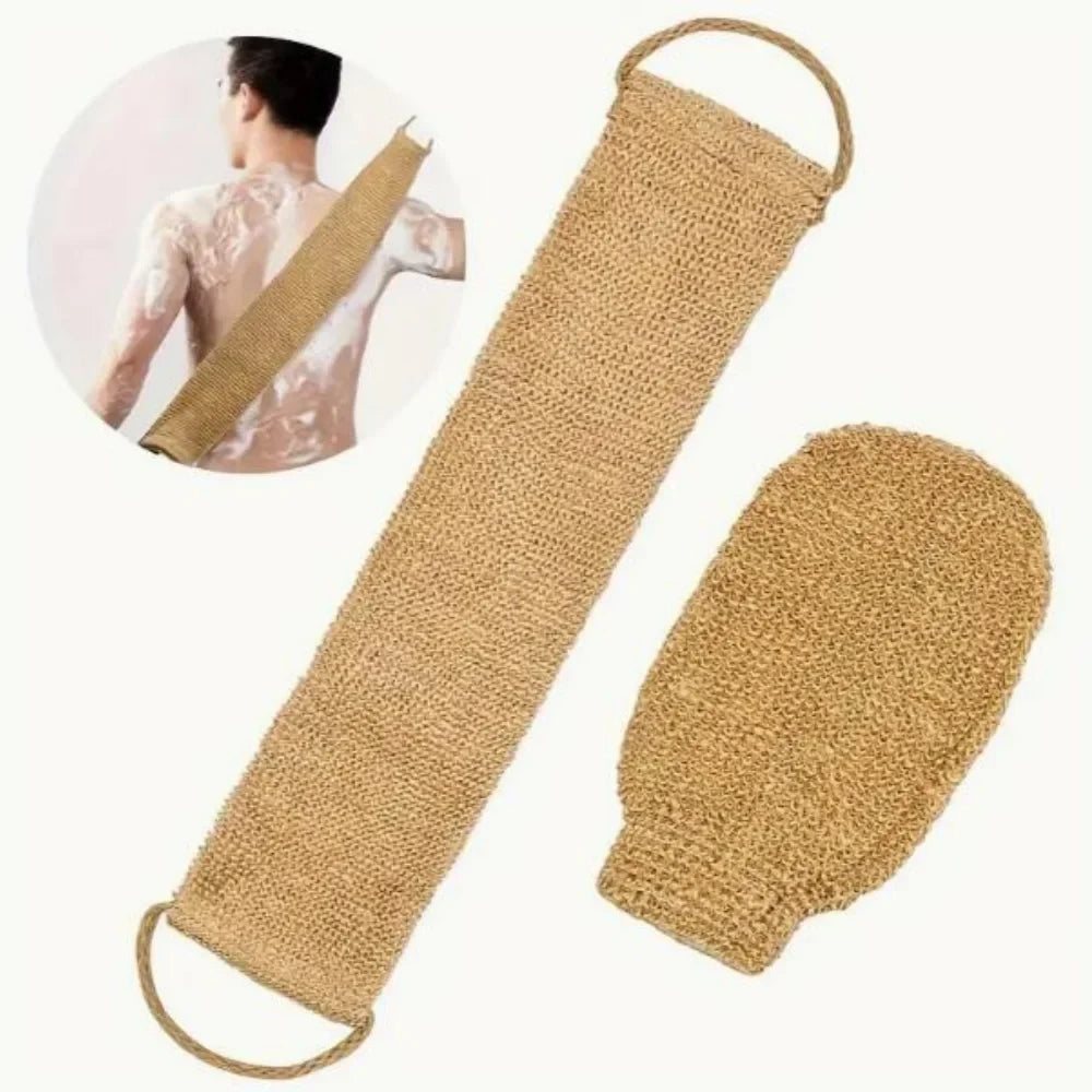 Jute Exfoliating Back Scrubber Set