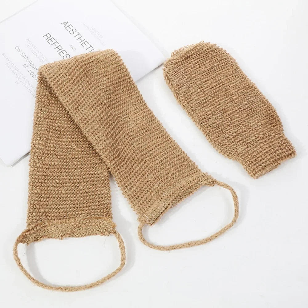 Jute Exfoliating Back Scrubber Set
